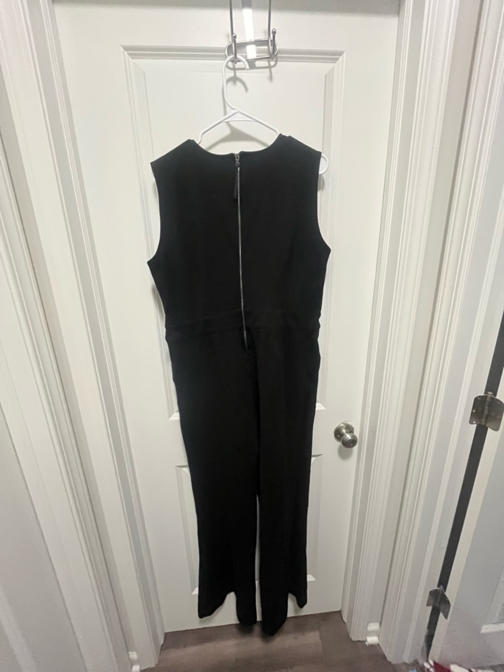 Spanx Perfect Black Jumpsuit Neck Red Zipper Size Women’s XL - Picture 7 of 7